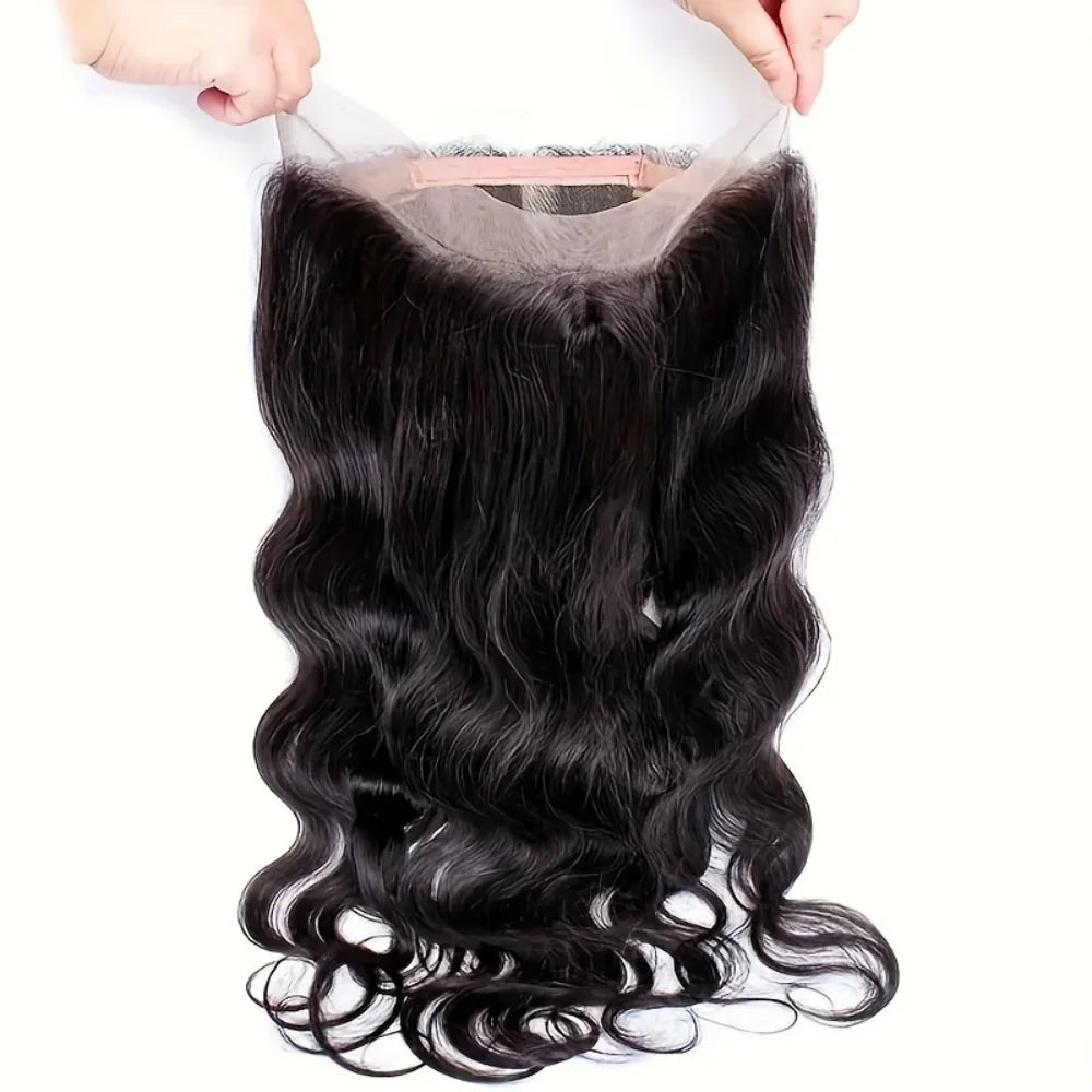 360 HD Lace Front Wig Human Hair 250% Density Body Wave Transparent Lace Frontal Wig Pre-Plucked Hair Full Hairline Natural Wigs