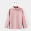 2025 Spring Autumn 2-10 Years Children'S Candy Color Sweet Long Sleeve High Neck Unisex Kids Girl Boy Basic Turtleneck T-Shirt