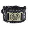 New Retro Wide Leather Pirate Compass Bracelet Men's Bracelet Celtic Viking Jewelry Compass Bracelet Accessories Party Gifts