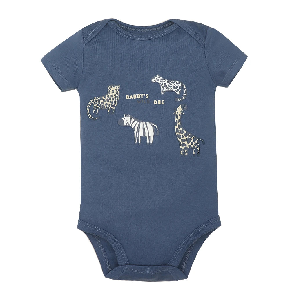 5PCS/Lot Baby Boys Girls Bodysuits 100% Cotton Short Sleeves Kids Clothes 6-24 Month Newborn Baby Clothing Bebe Jumpsuit