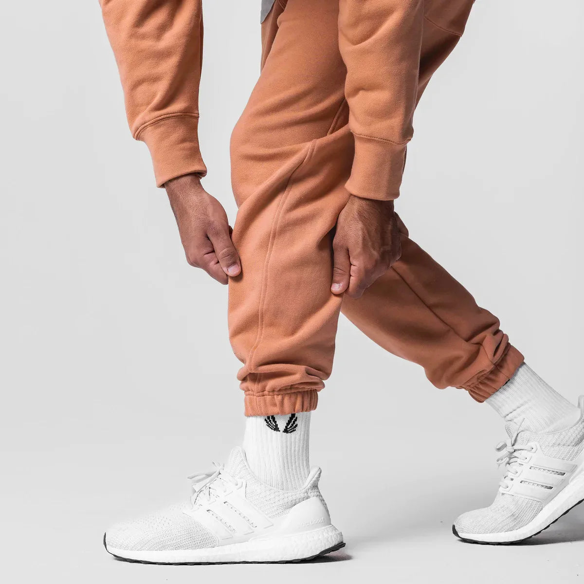Men's Thick Cotton Training Sets Hoodie Casual Sports Pullover Hooded 2-piece Top with Pants Sweatshirts Gym Running Tracksuits