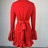 CM.YAYA Women O-neck Long Flare Sleeve Ruffles Mini Dress 2025 Spring Sweet Sexy Birthday Evening Night Party Vestidos Dresses
