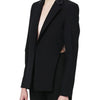 TWOTWINSTYLE Backless Spliced Button Blazers For Women Notched Collar Long Sleeve Patchwork Chain Chic Blazer Female Fashion New
