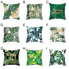 45cm Cushion Case Removable Polyester Green Plant Print Pillowcase Tropical Leaf Cactus Monstera Throw Cushion Cover Home Decor