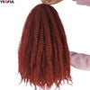 Yeaful 18 Inch Synthetic Marley Twist Braiding Hair Red Black Brown Ginger Bug Blonde #4 Pre Looped Marley Twists Crochet Hair