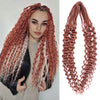 Handgemachte Dreadlocks Haarverlängerungen 24 Zoll Weiche Häkel-Dreadlocks Flechtfrisur Kunsthaar Faux Locs Flechtfrisur für Damen und Herren