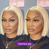 613 Bob Honigblonde Lace Front Echthaarperücken Für Frauen Echthaar Remy Brasilianisch Günstig 13x4 Glatte Kurze Bob Perücke 10 14 Zoll