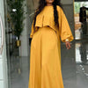 Frühlingskleidung für Damen, 2-teilige Sets Damen-Outfit, Laternenärmel-Anzug mit weiter Hose und Top, High Street Elegante Damen-Sets