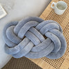 Inyahome Handmade Knot Throw Pillows for Couch Soft Decorative Knotted Comfort Pillow Cushion for Home Sofa Bedroom Decor Blue
