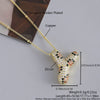 MHS.SUN Neue Leopard Bubble Buchstabenkette Vergoldet Chunky Bubble Zirkon 26 Initialen Anhänger Halskette Frauen Modeschmuck