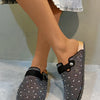 Kristallige klobige Outdoor-Slipper Schuhe Sommer Clogs Damen Hausschuhe Pantofle Luxus Slides Med Strand Designer Flip Flops