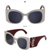 Oversized Cat Eye Sunglasses Women 2024 Luxury Brand Designer Punk Round Sun Glasses For Ladies Trendy Big Frame Eyewear UV400