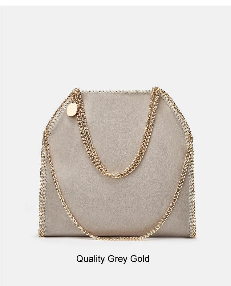 Designer's retro braided chain environmental microfiber handbag Women's new fashion multi-functional large capacity shoulder bag