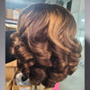 4/350 Highlight Loose Fumi Human Hair Wigs Short Loose Bouncy Curly Bob Wigs 13x4 Lace Front Wear to go Glueless Wigs For Women
