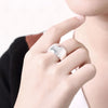 DOTEFFIL 925 Sterling Silver Big Smooth AAAAA Zircon Ring For Man Woman Fashion Wedding Engagement Party Gift Charm Jewelry