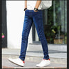 Fashion Mens Slim Fit Denim Pencil Pants High Quality Black White Skinny Stretch Jeans Mens High Street Jeans Four Season