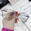 NEW Double Bridge Square Anti-blue Light Glasses Women Men Vintage Transparent Computer Glasses Oversize Frame Eyeglasses