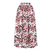 Nationaler Fashion-Print Damen Zweiteiler Sexy schulterfreies ärmelloses Oberteil + Maxirock mit hohem Schlitz Sommer Casual Damenanzug