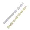 2025 Iced Out Bling Full Paved 5A Cubic Zirconia CZ Heart Charm Infinity Chain Choker Necklace Jewelry For Women Men