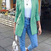 Women Fashion Solid Casual Suit Office Wear Vintage Long Sleeves Coat Spring Autumn Lady Jackets Blazers Jacket Lapel Outerwears