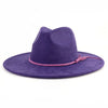 Suede Top Hat 9.5cm Wide Brim Fedora Hat Men Women Autumn Winter Felt Jazz Hats Classic Church Fedoras Chapeau Sombrero Mujer