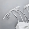 Hollow Ruched  Dress Women Square Collar Lace-up Shoulder Strap Backless Sleeveless Ruffles Street Trend Mini Bodycon