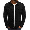 Herren Jeansjacke M-4XL Herbstkleidung Modejacken Einfarbig Business Casual Multi-Taschen Langarm Top Streetwear