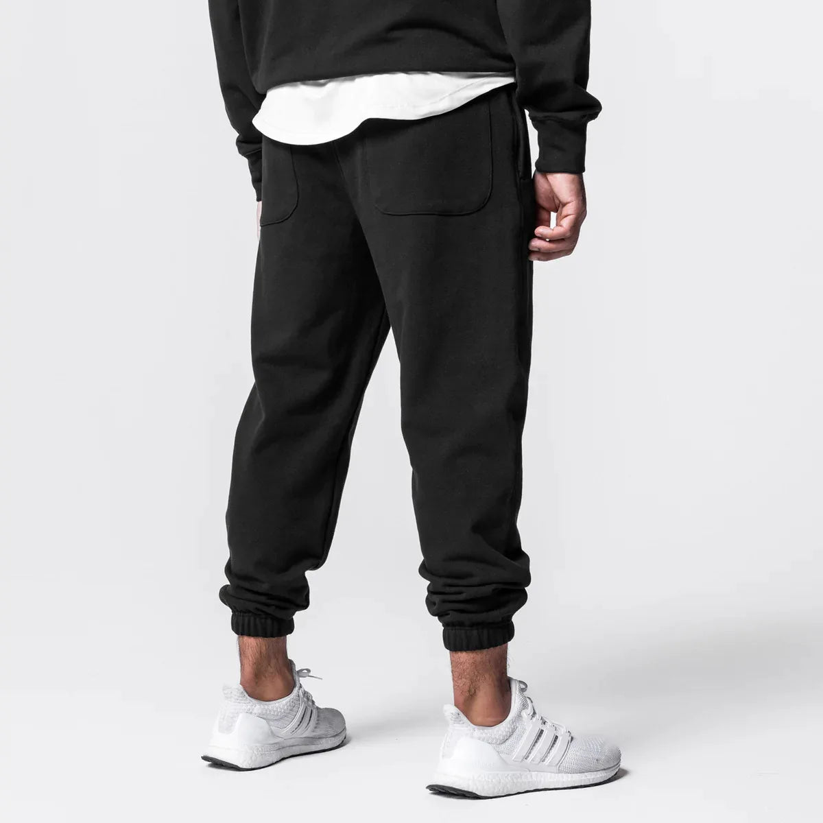 Men's Thick Cotton Training Sets Hoodie Casual Sports Pullover Hooded 2-piece Top with Pants Sweatshirts Gym Running Tracksuits