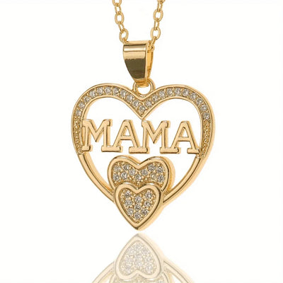 Damen-Halskette mit Mama-Buchstaben, trendiger Partyschmuck, Weihnachts-Halloween-Geschenk, Valentinstagsgeschenk für Frauen, Mütter, Familie, Freunde