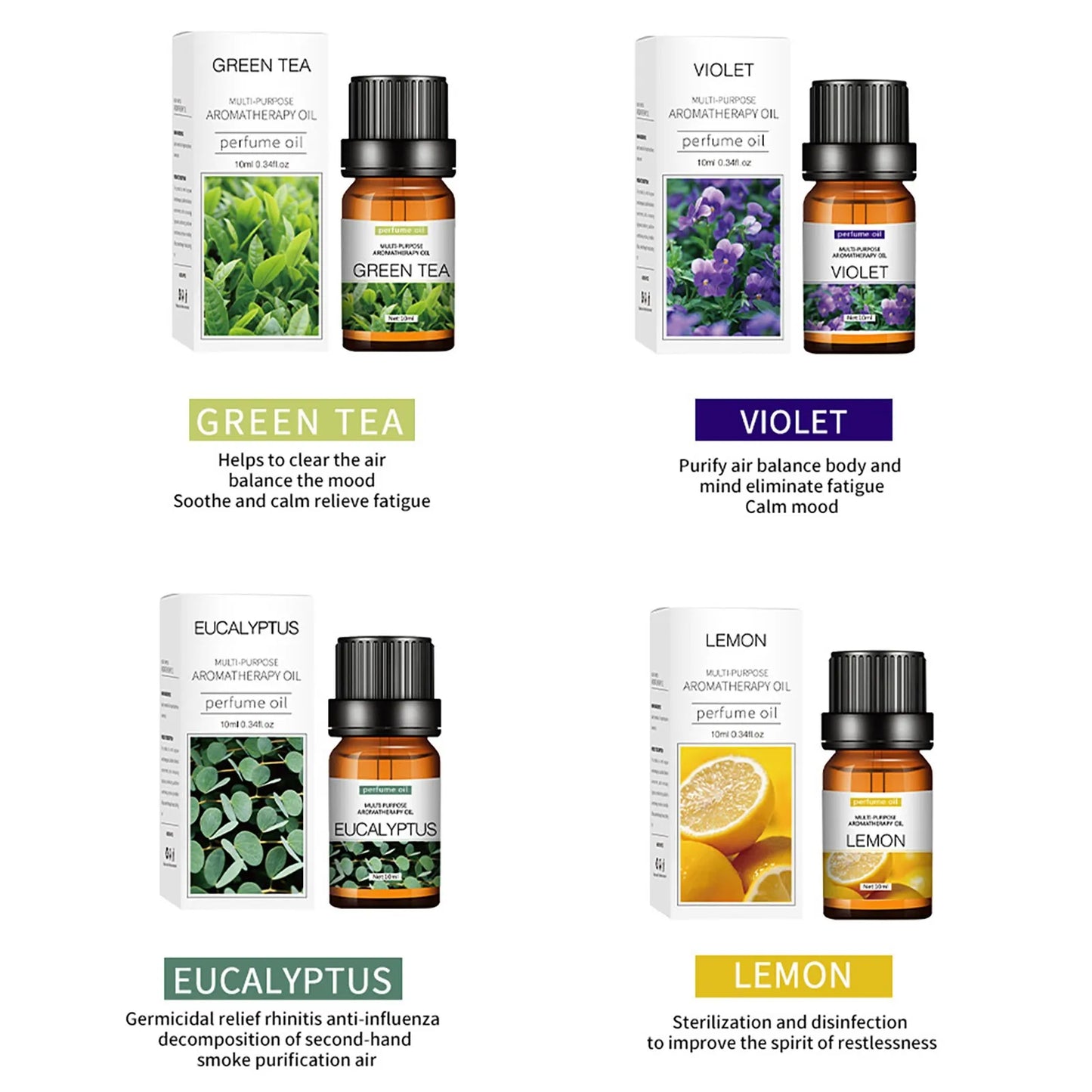 Flower Fruit Essential Oil Water-soluble Relieve Stress For Humidifier Aroma Diffuser Fragrance Lamp Air Freshening Aromatherapy