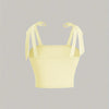 Solid Tie Shoulder Ruched Wide Strap Slim Fit Crop Top for Women Summer 2025 Y2K Clothes Pink Backless Cami Top Streetwear