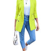 Women Fashion Solid Casual Suit Office Wear Vintage Long Sleeves Coat Spring Autumn Lady Jackets Blazers Jacket Lapel Outerwears