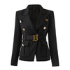 9 Colors Factory Customize Luxury Quality Classic Style Office White Black Women Pocket Blazers with Blet