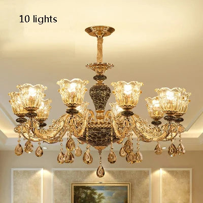 Kronleuchter Wohnzimmer Groß Luxus Kristall Lampe Esszimmer Schlafzimmer Dekoration Französischer Retro Kronleuchter Beleuchtung