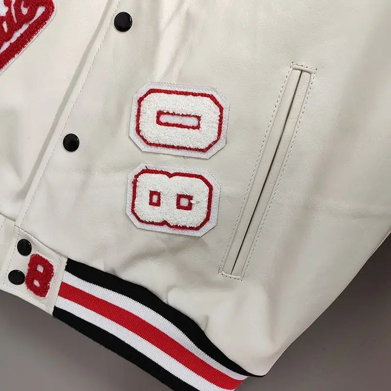 Street Popular Letter Flocking Embroidered Jacket And Coat Men 2023 New Y2K Harajuku Hip Hop Spliced Motorcycle Baseball Uniform