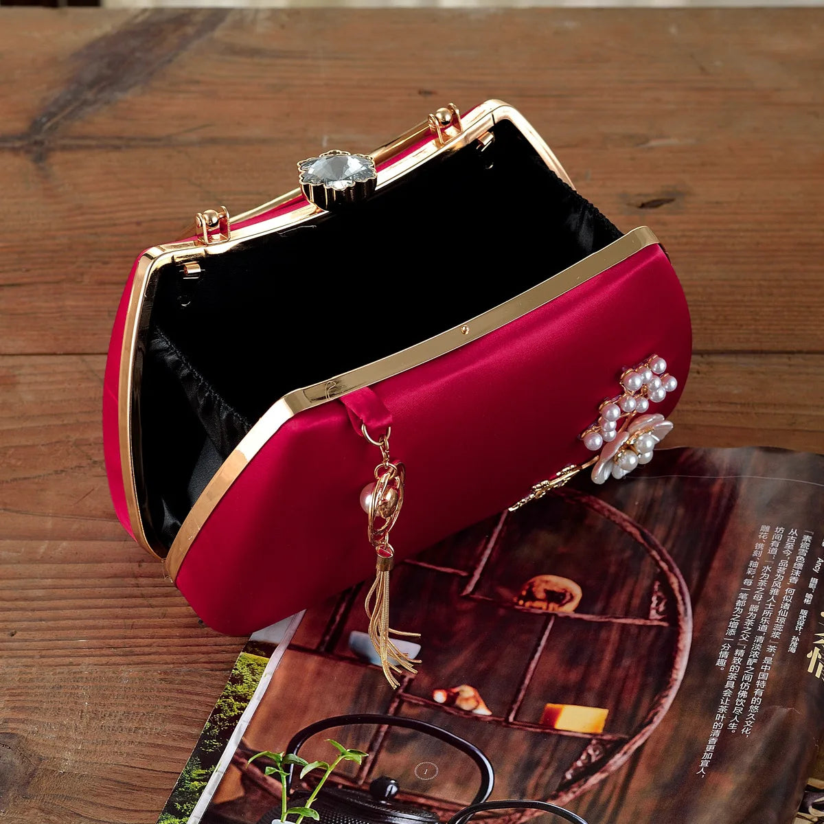 2025 Neue Damen Handgemachte Blumen Clutch Handtaschen Hochzeit Abend Geldbörsen Party Dinner Handtasche Für Damen 4 Farben