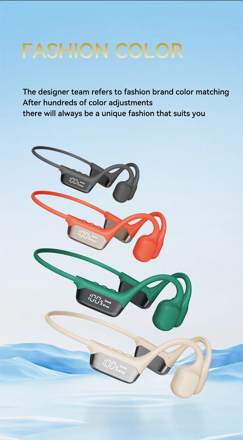 Knochenschallkopfhörer Bluetooth 5.4 Kabellose Ohrhörer IPX8 Wasserdicht für Schwimmsportler Unterstützt MP3-Player mit 32 GB RAM