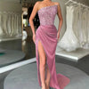 2025 Damen Trägerloses Ärmelloses Abendkleid Pailletten Seitenschlitz Lange Kleider Elegant Neu Sexy Bling Party Ballkleid Vestidos Damen