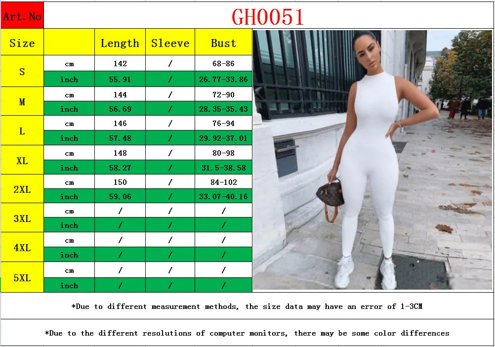 Pencil Jumpsuit Women New Full Seasons Casual Fitness Sporty Playsuit Sleeveless Slim Activewear All In One Jumpsuit Clothing