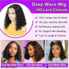 13x4 Kurze Bob Perücke Echthaar Deep Wave 100% Brasilianische Lockige Echthaar Perücken Transparente Spitze Front Perücken Für Frauen Vorgezupft