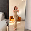 Oligai Elegant Satin Backless Maxi Dress For Women Gown Summer Spaghetti Strap Sleeveless Party Long Dress Vestido Robe Femmes