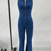 TARUXY Backless Heart Cutout Bodycon Jumpsuit For Women Casual Sleeveless Slim One-Piece Outfits Retro Denim Jumpsuits New 2025