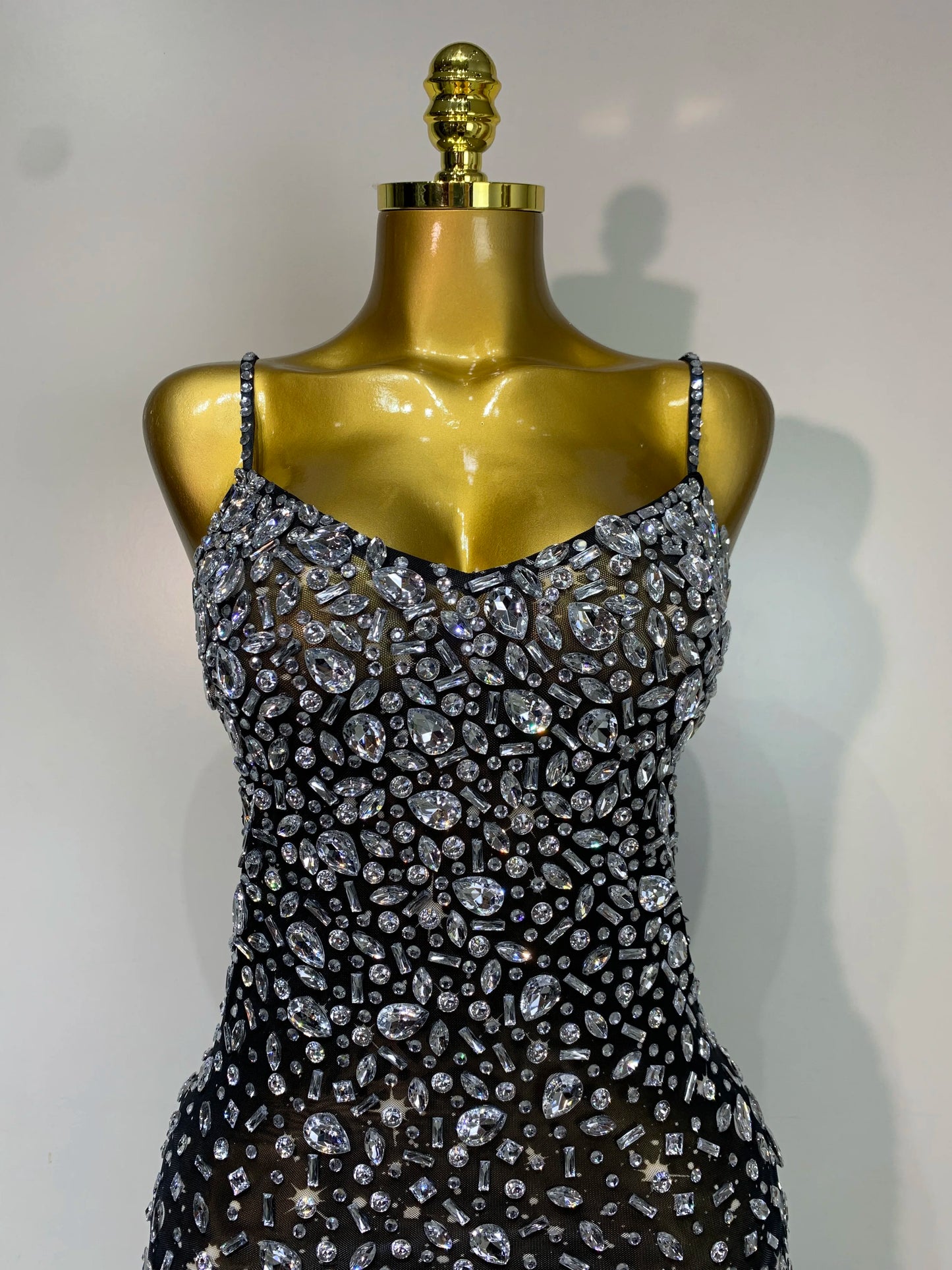 Luxury Rhinestones Sexy Mesh See Through Bodycon Dress Women Birthday Evening Cocktail party Gown Red Carpet Club Stage Outfit