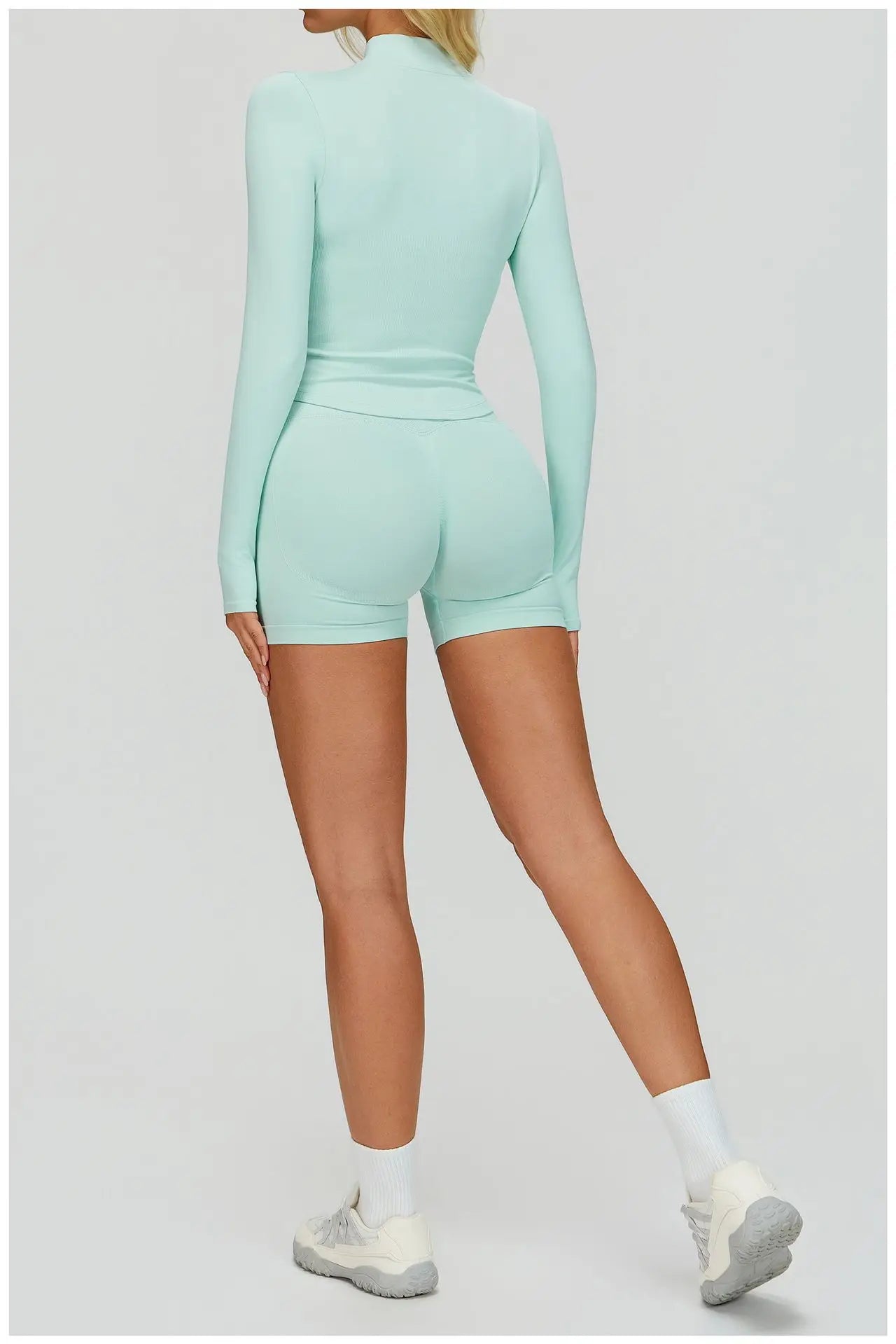 SWELTERING 2/3PCS Seamless Yoga Set Gym Clothes Sportswear Fitness Suits Women Workout Bra Crop Top Long Sleeve Sports Suits