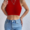 Women's Solid Ribbed Crop Tank Top Casual Sleeveless Basic Summer Top Comfortable Fit Fashionable Trendy