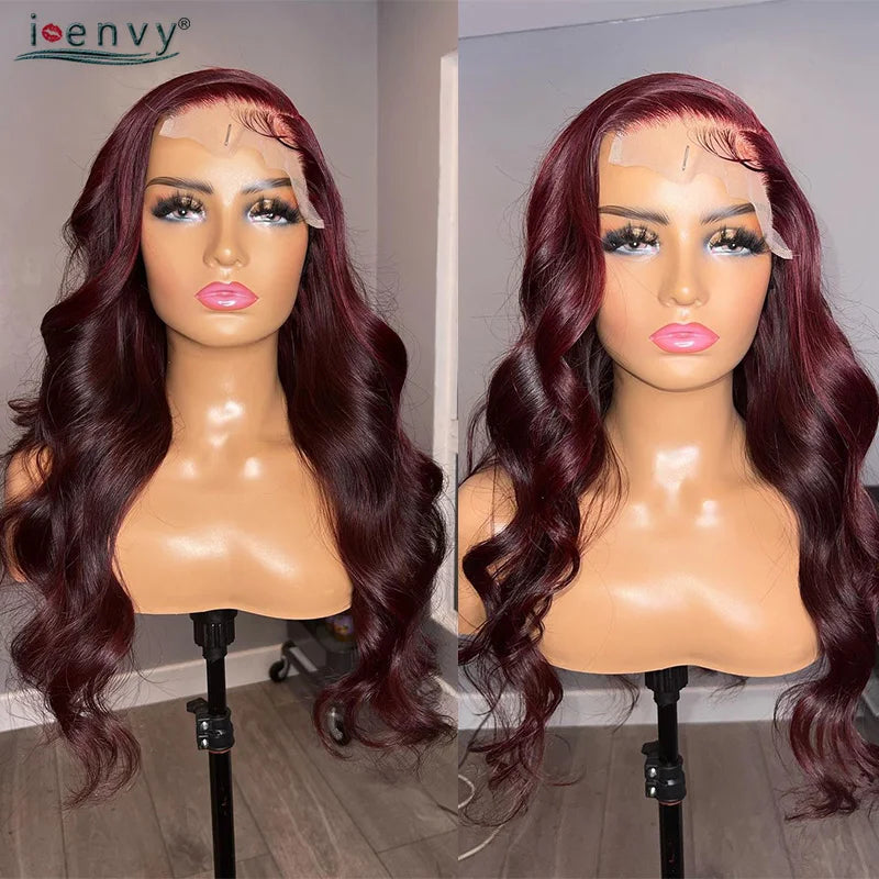 13X6 Ginger Blonde Lace Front Human Hair Wigs Red Burgundy 13x4 Body Wave Transparent HD Lace Frontal Wig Brown Lace Front Wig