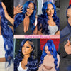 13x4 13x6 4x4 Blue Colored Lace Front Wigs For Black Women Brazilian Transparent Lace Frontal Wigs Human Hair Pre Plucked