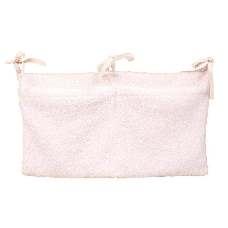 Neuer dicker Plüsch Babybett Hängetasche Tragbare Doppeltaschen Neugeborenen-Bett Spielzeug Organizer Tasche Bettkopfteil Aufbewahrungstasche