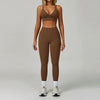 SWELTERING 2/3PCS Seamless Yoga Set Gym Clothes Sportswear Fitness Suits Women Workout Bra Crop Top Long Sleeve Sports Suits