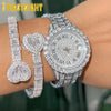 New Iced Out Bling Butterfly Heart Bracelet Silver Color CZ  Zircon Oval Charm Opened Bangle For Men Women Hiphop Luxury Jewelry